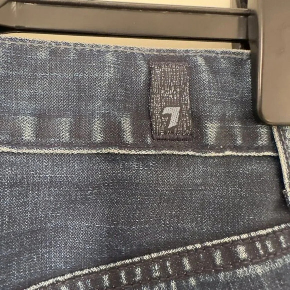 Seven For All Mankind Medium Dark Wash Standard Straight Leg Jeans Women's 31 - Picture 12 of 16